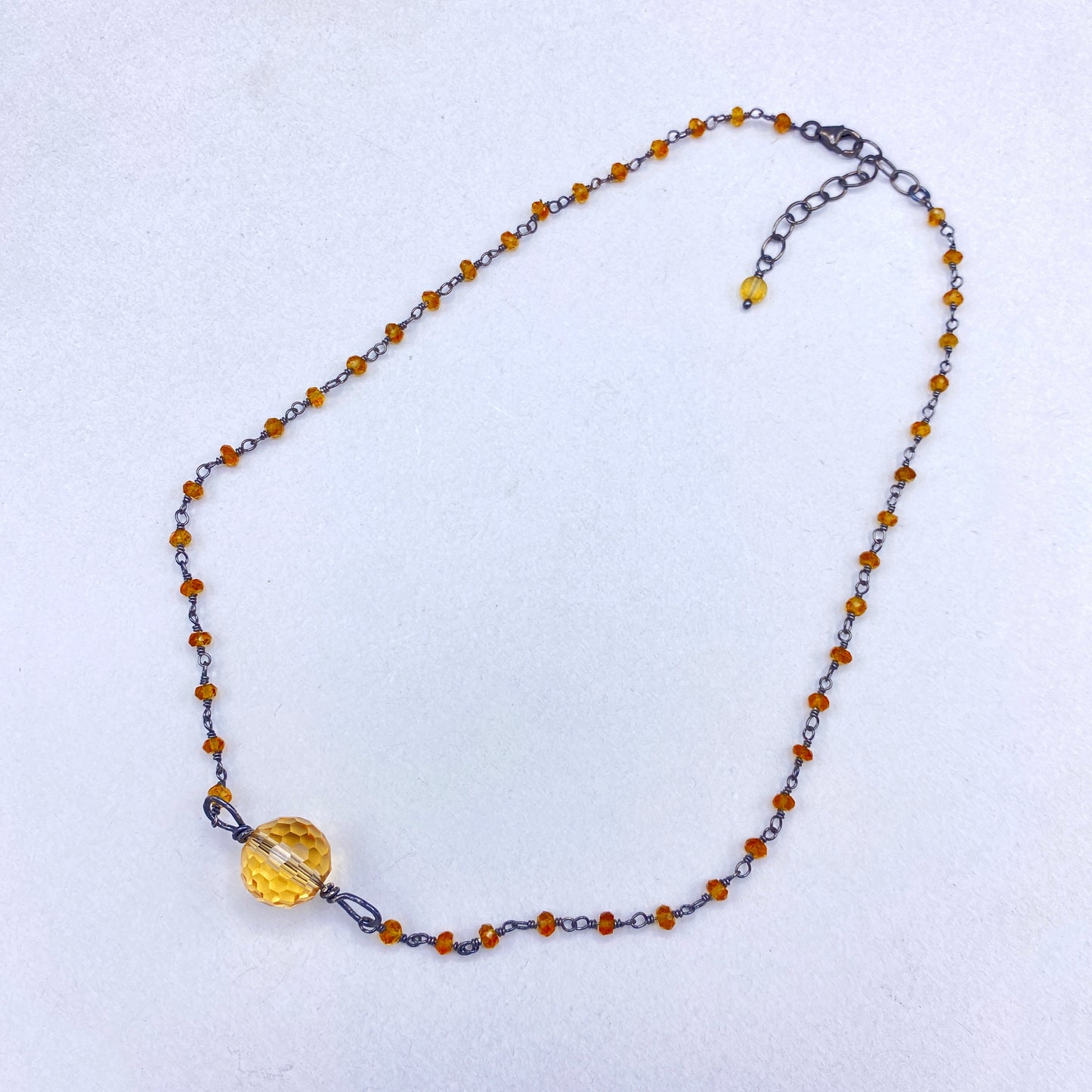 Citrine Gemstone chain Necklace