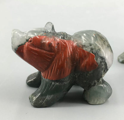 Natural African Bloodstone gemstone Bear