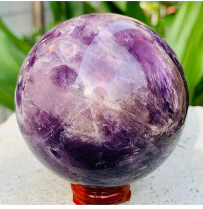 Natural Dreamy Amethyst Sphere Quartz Crystal Ball Healing