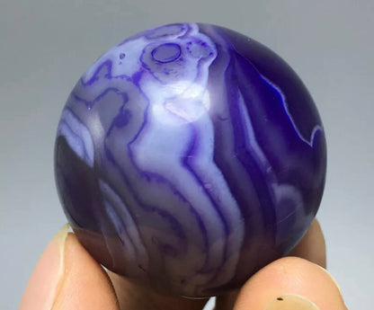 Natural Purple Sardonyx Gemstone Sphere