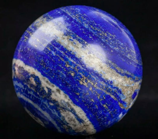 Natural Blue Lapis Lazuli Crystal Sphere Healing Ball with base
