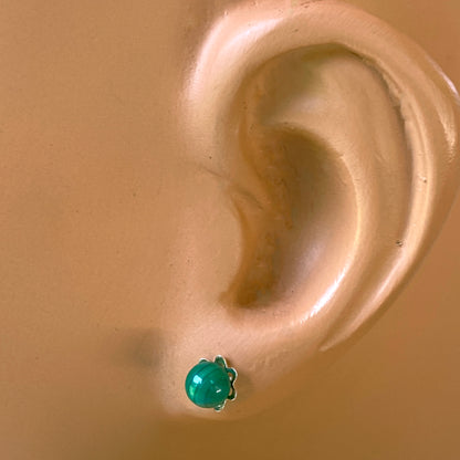 Malachite gemstone Stud Earrings