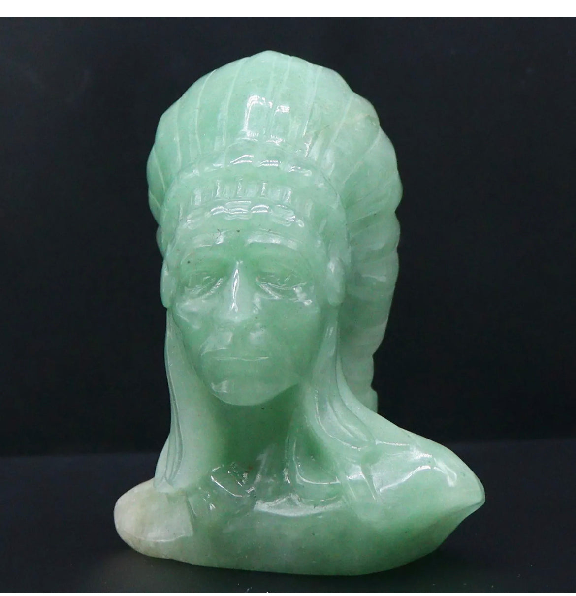 Crystal Stone Indian head statue sculpture gem buy art sculpture