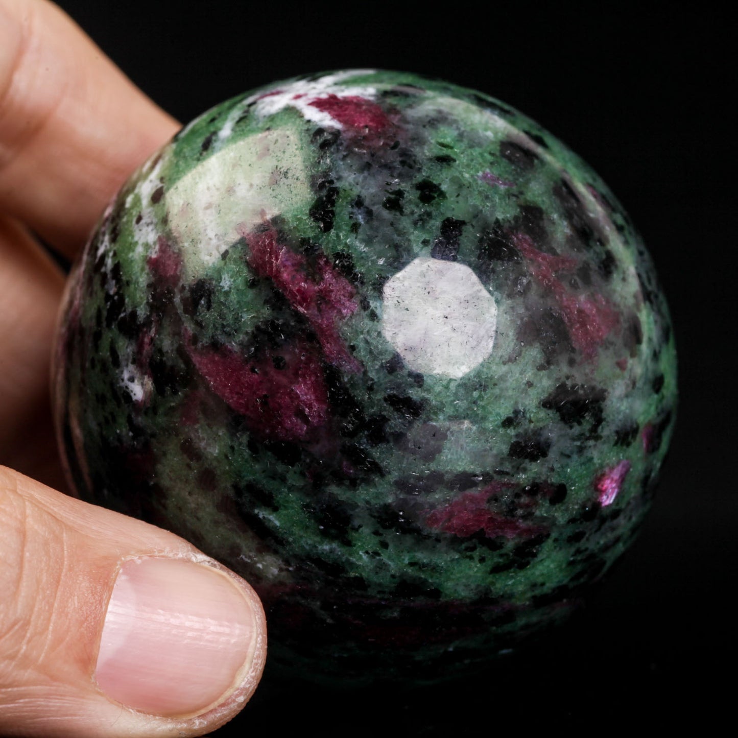 Natural Ruby Zoisite Crystal Ball Sphere