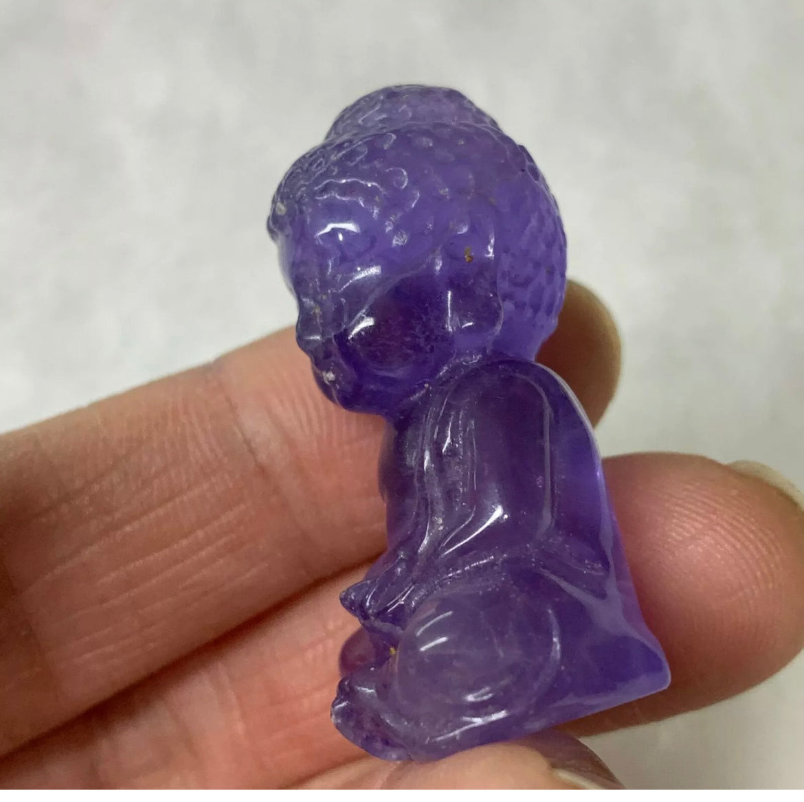 Fluorite gemstone Crystal Baby Buddha