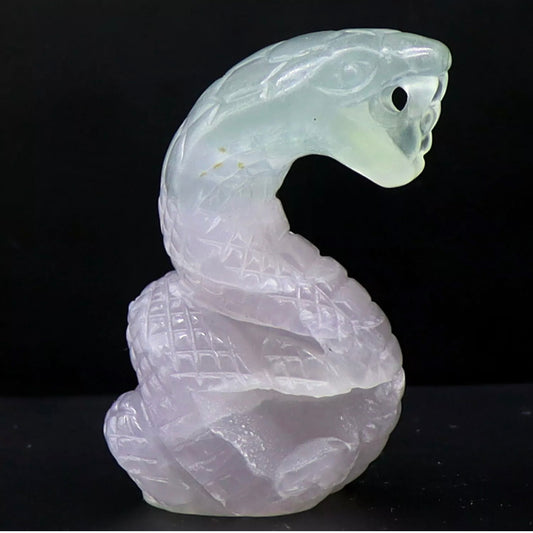 Natural Fluorite Cobra Snake