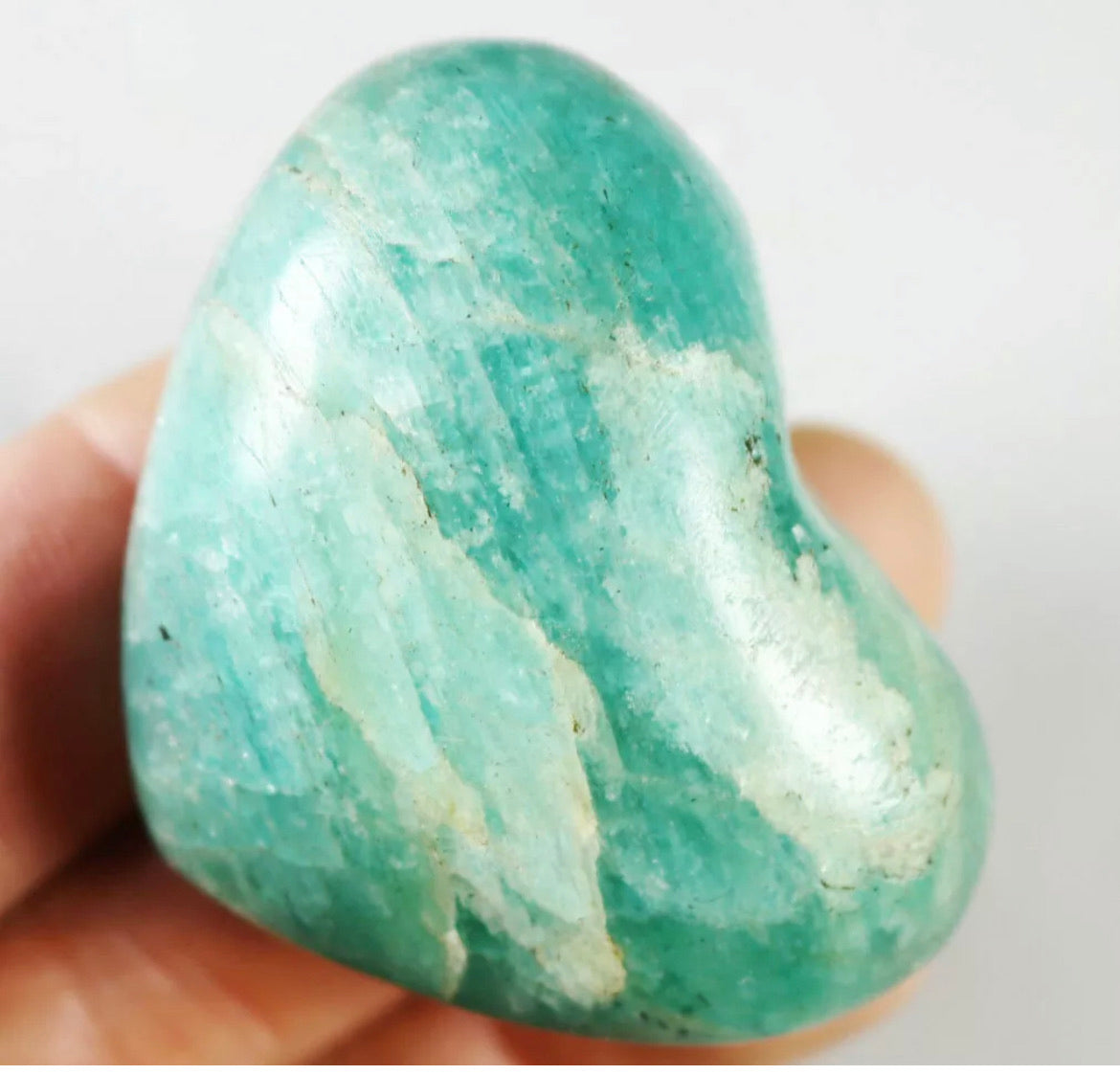 Amazing Unique Natural Amazonite Stone  Heart