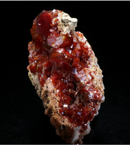 Superb Large Cherry Vanadinite Crystals on Matrix,  from Morocco!