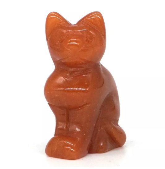 Natural Red Aventurine Cat