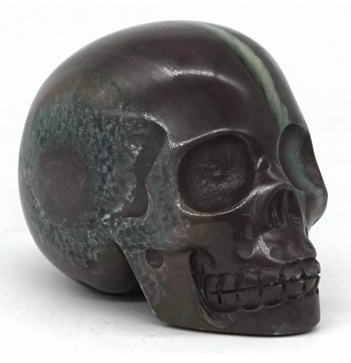 Ribbon Jasper Gemstone Carved Skull
