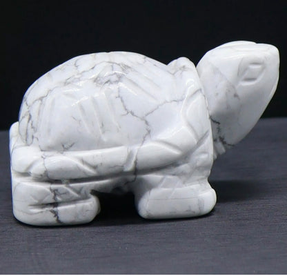 Natural White Turquoise Turtle Figurine