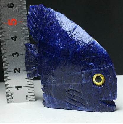 Natural Sodalite gemstone Fish Figurine