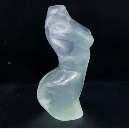 Natural Fluorite Woman Goddess Figure