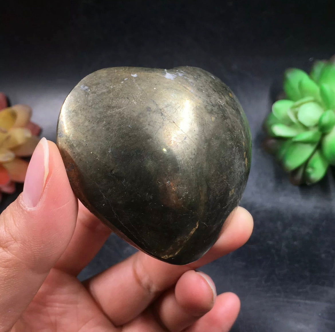 Natural Chalcopyrite gemstone Heart