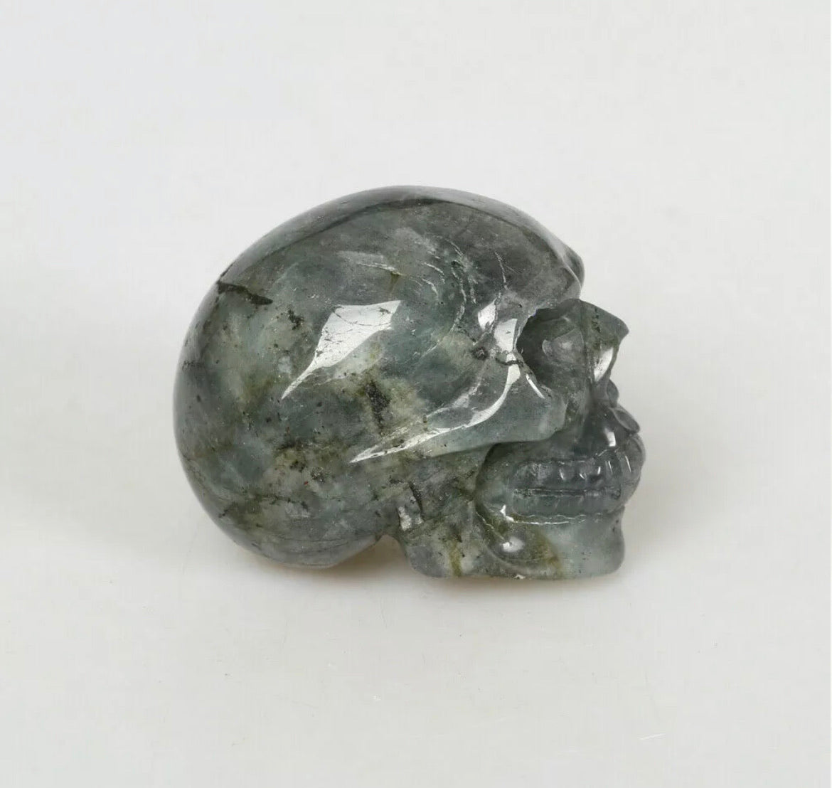 Natural Labradorite Gemstone carved skull