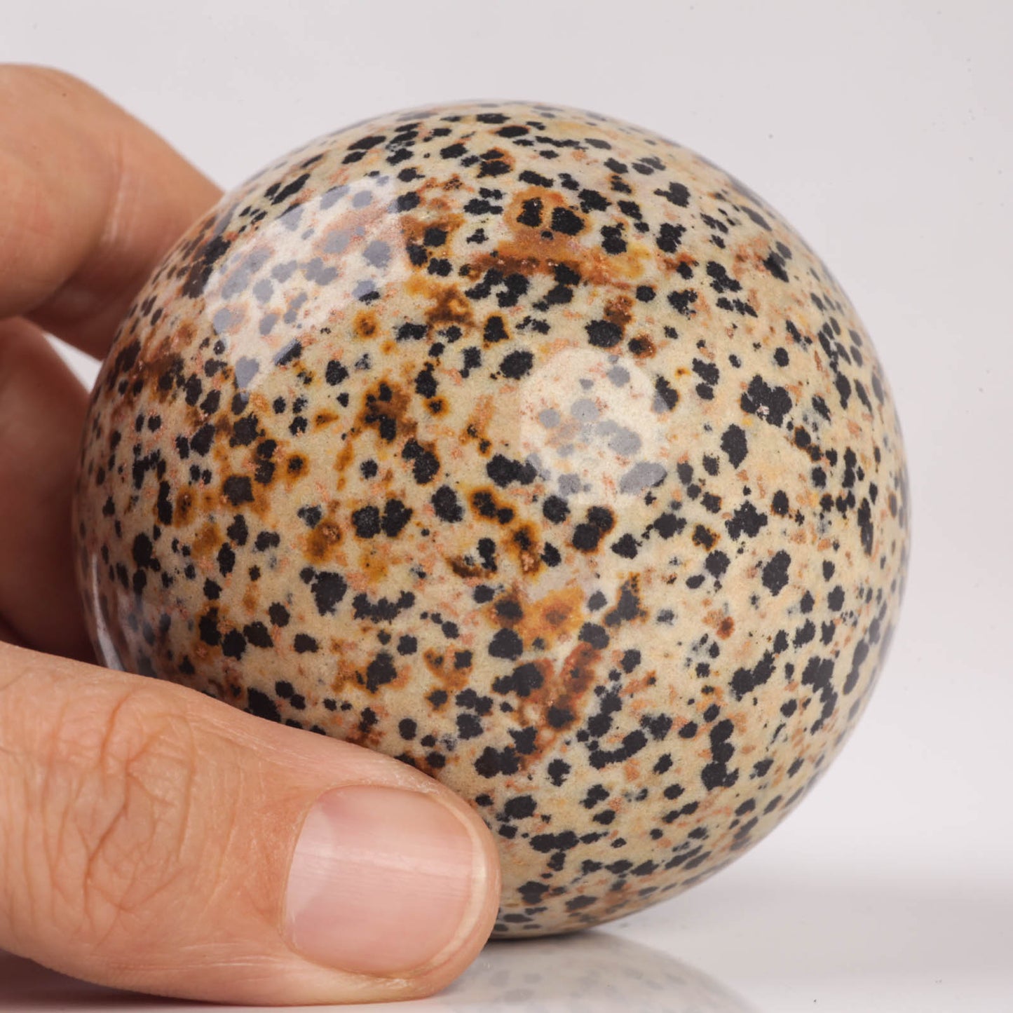 Natural Semiprecious gemstone Dalmatian Jasper crystal Ball sphere