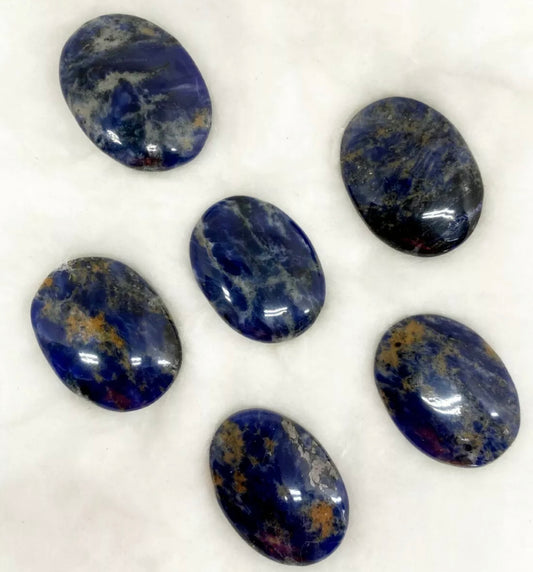 Natural Sodalite Worry Palm Stone