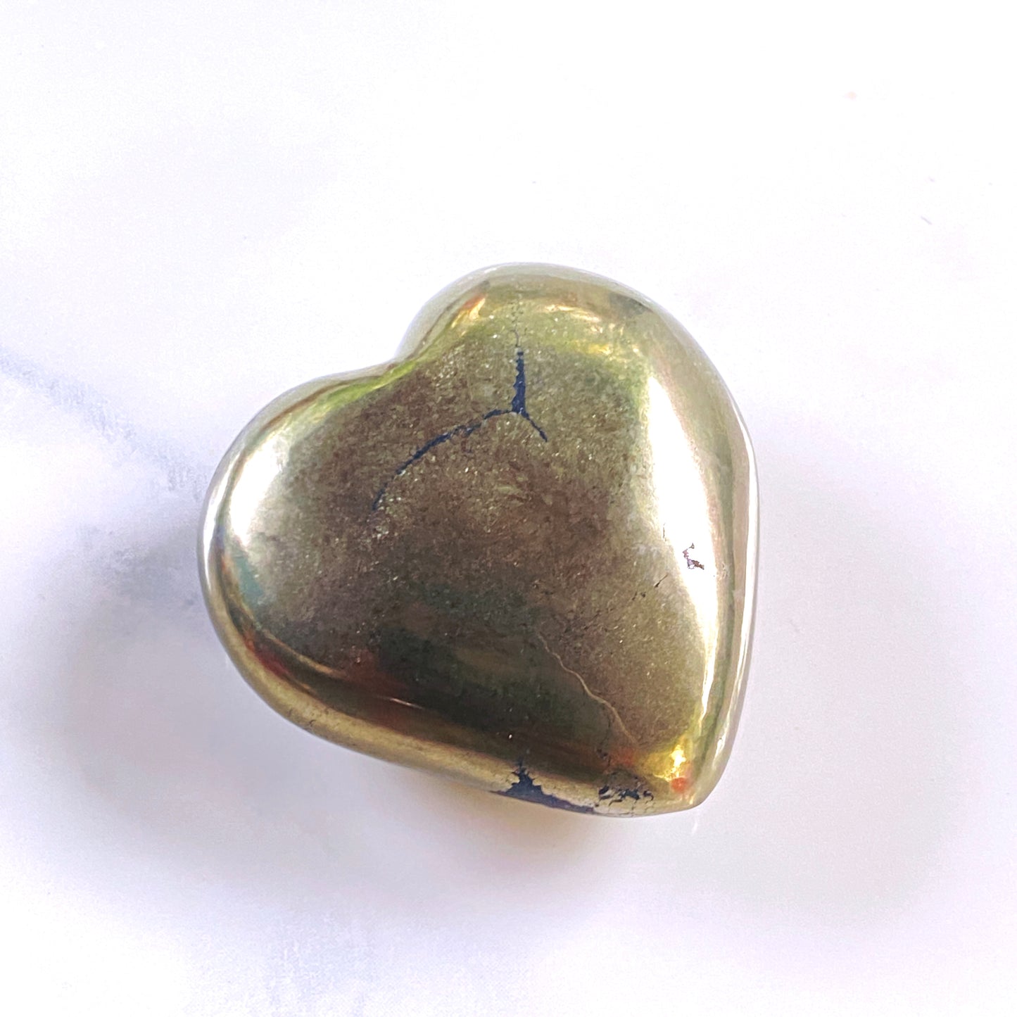Natural Pyrite Gemstone Heart